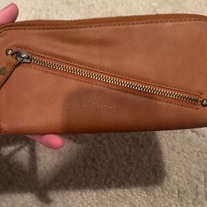 Free People Tan Leather Wallet -never used